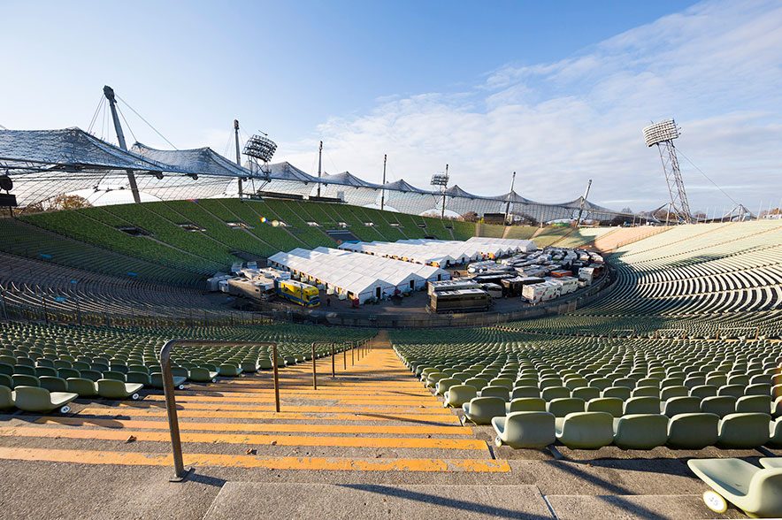 Das Olympiastadion beherbergt zu den MUNICH INDOORS die vierbeinigen Spitzensportler. © Thomas Hellmann